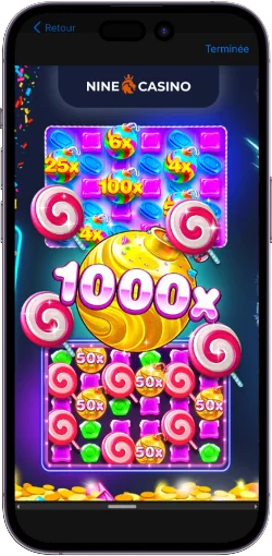 Nine Casino machines à sous Sweet Bonanza sur mobile